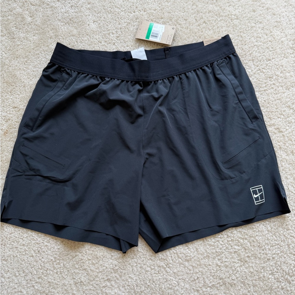 Men's Nike Court Advantage Black Tennis Shorts NWT XL